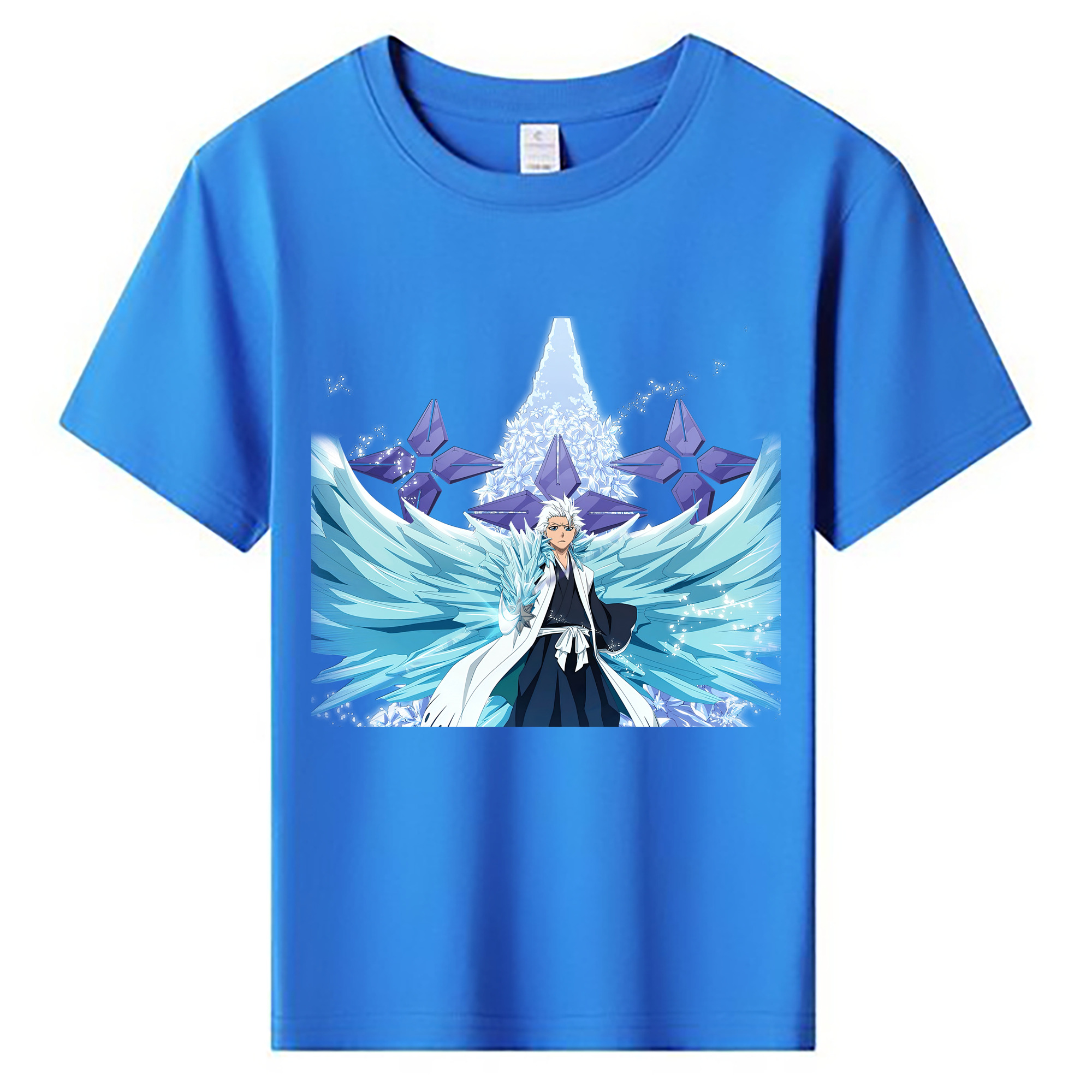（画像用） ブリーチ 日番谷冬獅郎（ひつがや とうしろう） BLEACH Hitsugaya Toushirou 綿100％キッズTシャツ（フロントプリント）
